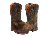 Stetson Tooled Square Toe Wing Tip Boot