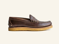 Oak Street Bootmakers Brown Beefroll Crepe Sole Penny Loafer