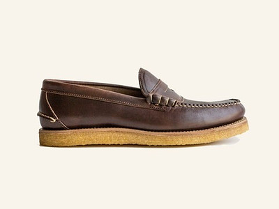 Oak Street Bootmakers Brown Beefroll Crepe Sole Penny Loafer sizing & fit