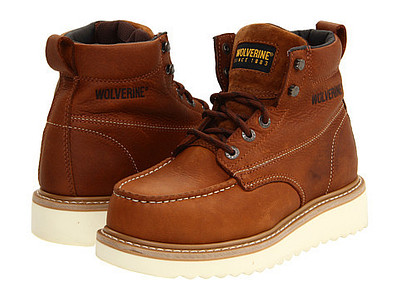 Como tallan las Wolverine Moc Toe Wedge Heel Steel Toe